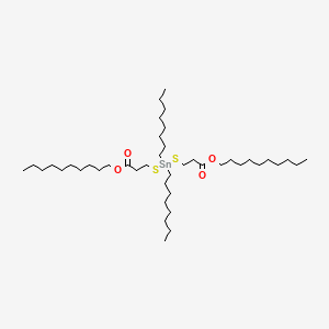 molecular formula C42H84O4S2Sn B12677220 Decyl 5,5-dioctyl-9-oxo-10-oxa-4,6-dithia-5-stannaicosanoate CAS No. 83833-26-5
