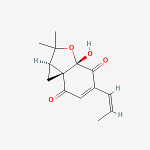 molecular formula C14H16O4 B12677249 Dechloromycorrhizin A CAS No. 161815-17-4