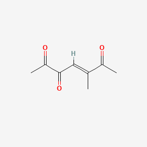 molecular formula C8H10O3 B12677287 4-Heptene-2,3,6-trione, 5-methyl- CAS No. 72939-50-5