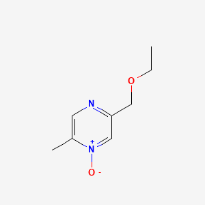 molecular formula C8H12N2O2 B12677291 2-(Ethoxymethyl)-5-methylpyrazine 4-oxide CAS No. 83056-60-4
