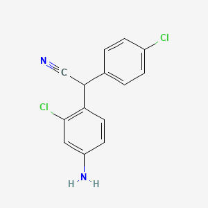 molecular formula C14H10Cl2N2 B12677297 (4-Amino-2-chlorophenyl)(4-chlorophenyl)acetonitrile CAS No. 81720-94-7