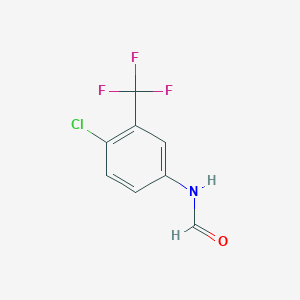 molecular formula C8H5ClF3NO B1267730 N-[4-氯-3-(三氟甲基)苯基]甲酰胺 CAS No. 656-96-2