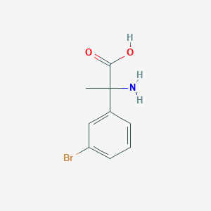molecular formula C9H10BrNO2 B1267735 2-Amino-2-(3-bromophenyl)propanoic acid CAS No. 7399-36-2