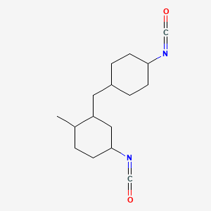 molecular formula C16H24N2O2 B12677376 4-Isocyanato-2-[(4-isocyanatocyclohexyl)methyl]-1-methylcyclohexane CAS No. 91458-01-4