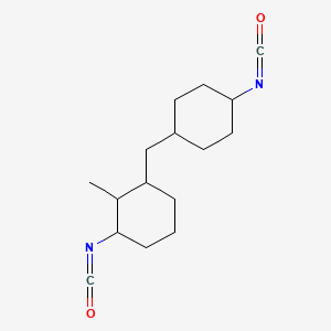 molecular formula C16H24N2O2 B12677377 1-Isocyanato-3-[(4-isocyanatocyclohexyl)methyl]-2-methylcyclohexane CAS No. 93805-46-0