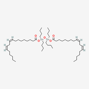 molecular formula C52H98O5Sn2 B12677378 (9Z,12Z)-1,1,3,3-Tetrabutyl-1,3-bis(octadeca-9,12-dienoyloxy)distannoxane CAS No. 94349-26-5
