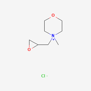 molecular formula C8H16ClNO2 B12677385 N-(2,3-Epoxypropyl)-N-methylmorpholinium chloride CAS No. 45977-24-0