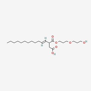 molecular formula C22H40O6 B12677448 Butanedioic acid, dodecenyl-, ester with oxybis(propanol) CAS No. 97926-04-0