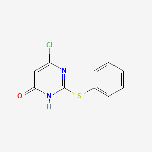 molecular formula C10H7ClN2OS B12677450 4(1H)-Pyrimidinone, 6-chloro-2-(phenylthio)- CAS No. 284682-01-5
