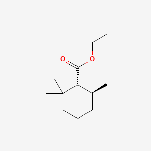 molecular formula C12H22O2 B12677481 Cyclohexanecarboxylic acid, 2,2,6-trimethyl-, ethyl ester, (1R,6S)-rel- CAS No. 22471-55-2