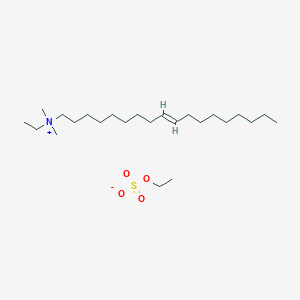 molecular formula C24H51NO4S B12677497 ethyl-dimethyl-[(E)-octadec-9-enyl]azanium;ethyl sulfate CAS No. 1256282-88-8