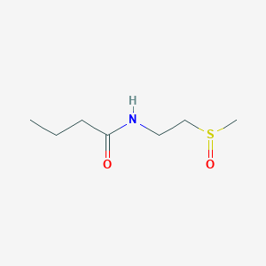 molecular formula C7H15NO2S B126775 N-[2-(Methylsulfinyl)ethyl]butanamide CAS No. 146848-02-4
