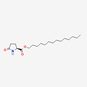 molecular formula C19H35NO3 B12677586 Tetradecyl 5-oxo-L-prolinate CAS No. 37673-27-1