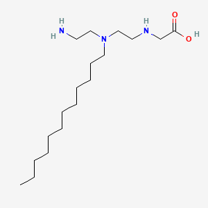molecular formula C18H39N3O2 B12677626 N-(2-((2-Aminoethyl)dodecylamino)ethyl)glycine CAS No. 93839-33-9
