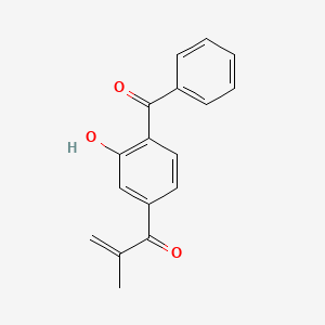 molecular formula C17H14O3 B12677649 1-(4-Benzoyl-3-hydroxyphenyl)-2-methyl-2-propen-1-one CAS No. 93981-94-3