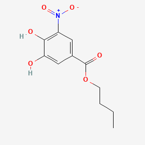 molecular formula C11H13NO6 B12677666 Butyl 3,4-dihydroxy-5-nitrobenzoate CAS No. 125629-02-9