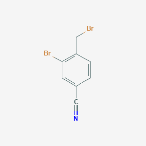 molecular formula C8H5Br2N B1267770 3-Bromo-4-(bromomethyl)benzonitrile CAS No. 89892-39-7