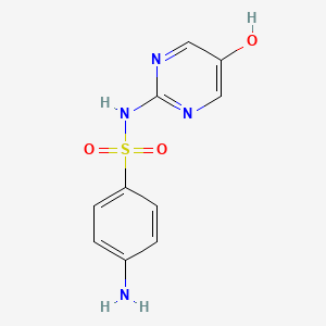molecular formula C10H10N4O3S B12677701 Benzenesulfonamide, 4-amino-N-(5-hydroxy-2-pyrimidinyl)- CAS No. 70800-61-2