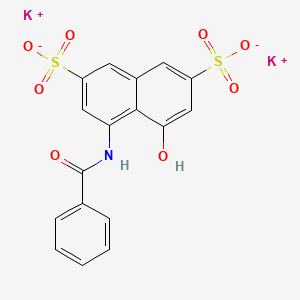 molecular formula C17H11K2NO8S2 B12677714 Dipotassium 4-(benzoylamino)-5-hydroxynaphthalene-2,7-disulphonate CAS No. 85030-19-9