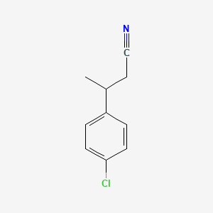 molecular formula C10H10ClN B12677727 p-Chloro-beta-methylhydrocinnamonitrile CAS No. 87259-19-6