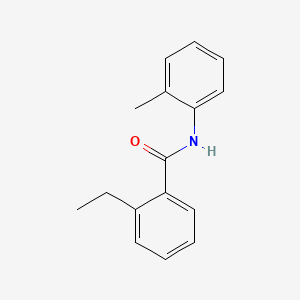 molecular formula C16H17NO B12677776 Benzamide, 2-ethyl-N-(2-methylphenyl)- CAS No. 56776-52-4