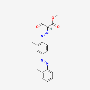 molecular formula C20H22N4O3 B12677833 Ethyl 2-((2-methyl-4-((o-tolyl)azo)phenyl)azo)-3-oxobutyrate CAS No. 94249-02-2