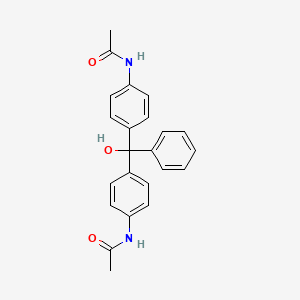 molecular formula C23H22N2O3 B12677855 N,N'-((Hydroxyphenylmethylene)di-4,1-phenylene)bis(acetamide) CAS No. 93918-39-9