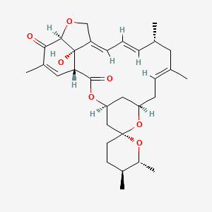molecular formula C31H42O7 B12677856 Milbemycin B, 5-demethoxy-28-deoxy-6,28-epoxy-25-methyl-5-oxo-, (6S,25R)- CAS No. 86691-98-7