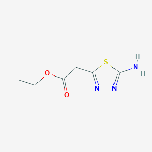 molecular formula C6H9N3O2S B1267789 Ethyl 2-(5-amino-1,3,4-thiadiazol-2-yl)acetate CAS No. 88124-55-4