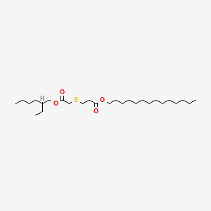 molecular formula C27H52O4S B12677893 Tetradecyl 3-((2-((2-ethylhexyl)oxy)-2-oxoethyl)thio)propionate CAS No. 93918-82-2