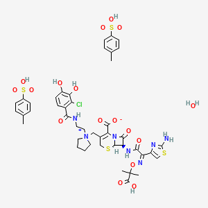 molecular formula C44H52ClN7O17S4 B12677914 Cefiderocol ditosylate monohydrate CAS No. 1883830-01-0