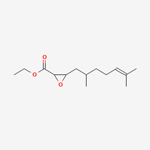 molecular formula C14H24O3 B12677915 Ethyl 3-(2,6-dimethylhept-5-enyl)oxirane-2-carboxylate CAS No. 84812-64-6