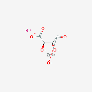 molecular formula C4H2KO6Zr B12677958 (R-(R*,R*))-Tartaric acid, potassium zirconium salt CAS No. 94386-15-9