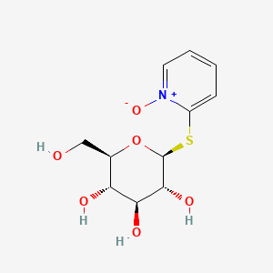 molecular formula C11H15NO6S B12677965 Pyridine, 2-(beta-D-glucopyranosylthio)-, 1-oxide CAS No. 2308-93-2