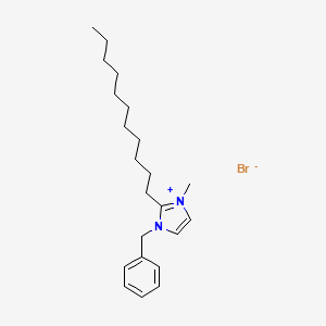 molecular formula C22H35BrN2 B12677996 1-Benzyl-3-methyl-2-undecylimidazolium bromide CAS No. 133-20-0