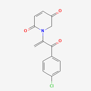molecular formula C14H10ClNO3 B12678043 2,5-Pyridinedione, 1-(1-(4-chlorobenzoyl)ethenyl)-1,6-dihydro- CAS No. 108664-28-4