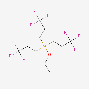 molecular formula C11H17F9OSi B12678054 Silane, ethoxytris(3,3,3-trifluoropropyl)- CAS No. 1511-21-3