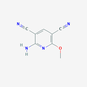 molecular formula C8H6N4O B1267807 2-Amino-6-methoxypyridine-3,5-dicarbonitrile CAS No. 36926-81-5