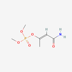 molecular formula C6H12NO5P B12678084 Phosphoric acid, dimethyl ester, ester with 3-hydroxycrotonamide CAS No. 14510-15-7