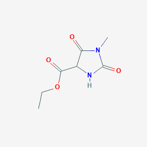 molecular formula C7H10N2O4 B1267809 Ethyl 1-methyl-2,5-dioxoimidazolidine-4-carboxylate CAS No. 21823-24-5