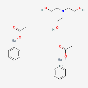molecular formula C22H31Hg2NO7 B12678093 Sinmel CAS No. 8015-27-8