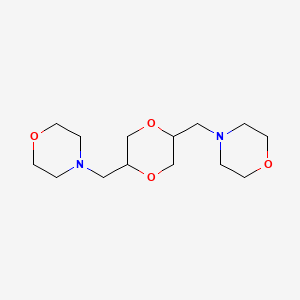 molecular formula C14H26N2O4 B1267811 4,4'-[1,4-Dioxane-2,5-diylbis(methylene)]bis(morpholine) CAS No. 3030-46-4