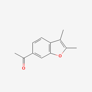 molecular formula C12H12O2 B12678115 Ethanone, 1-(2,3-dimethyl-6-benzofuranyl)- CAS No. 1642-79-1