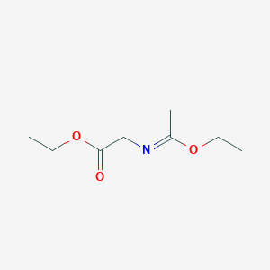 molecular formula C8H15NO3 B1267812 Ethyl 2-(1-ethoxyethylideneamino)acetate CAS No. 21164-33-0