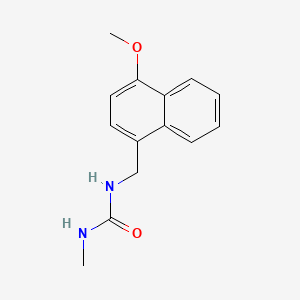 molecular formula C14H16N2O2 B12678124 Urea, 1-(4-methoxy-1-naphthylmethyl)-3-methyl- CAS No. 102613-43-4