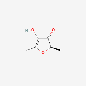 molecular formula C6H8O3 B12678129 (2r)-4-Hydroxy-2,5-Dimethylfuran-3(2h)-One CAS No. 131222-82-7