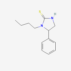 molecular formula C13H18N2S B12678131 1-Butyl-5-phenyl-2-imidazolidinethione CAS No. 186424-04-4