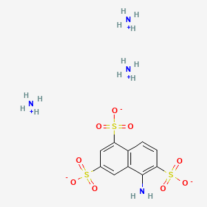 molecular formula C10H18N4O9S3 B12678133 Triammonium 5-aminonaphthalene-1,3,6-trisulphonate CAS No. 94166-67-3