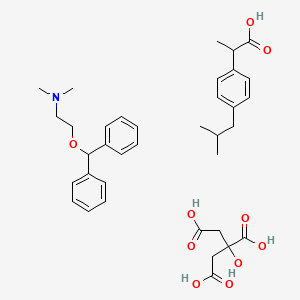 molecular formula C36H47NO10 B12678137 Advil PM 