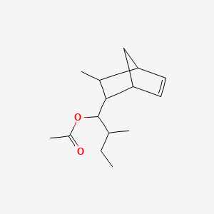 molecular formula C15H24O2 B12678147 2-Methyl-1-(3-methylbicyclo[2.2.1]hept-5-EN-2-YL)butyl acetate CAS No. 93892-56-9